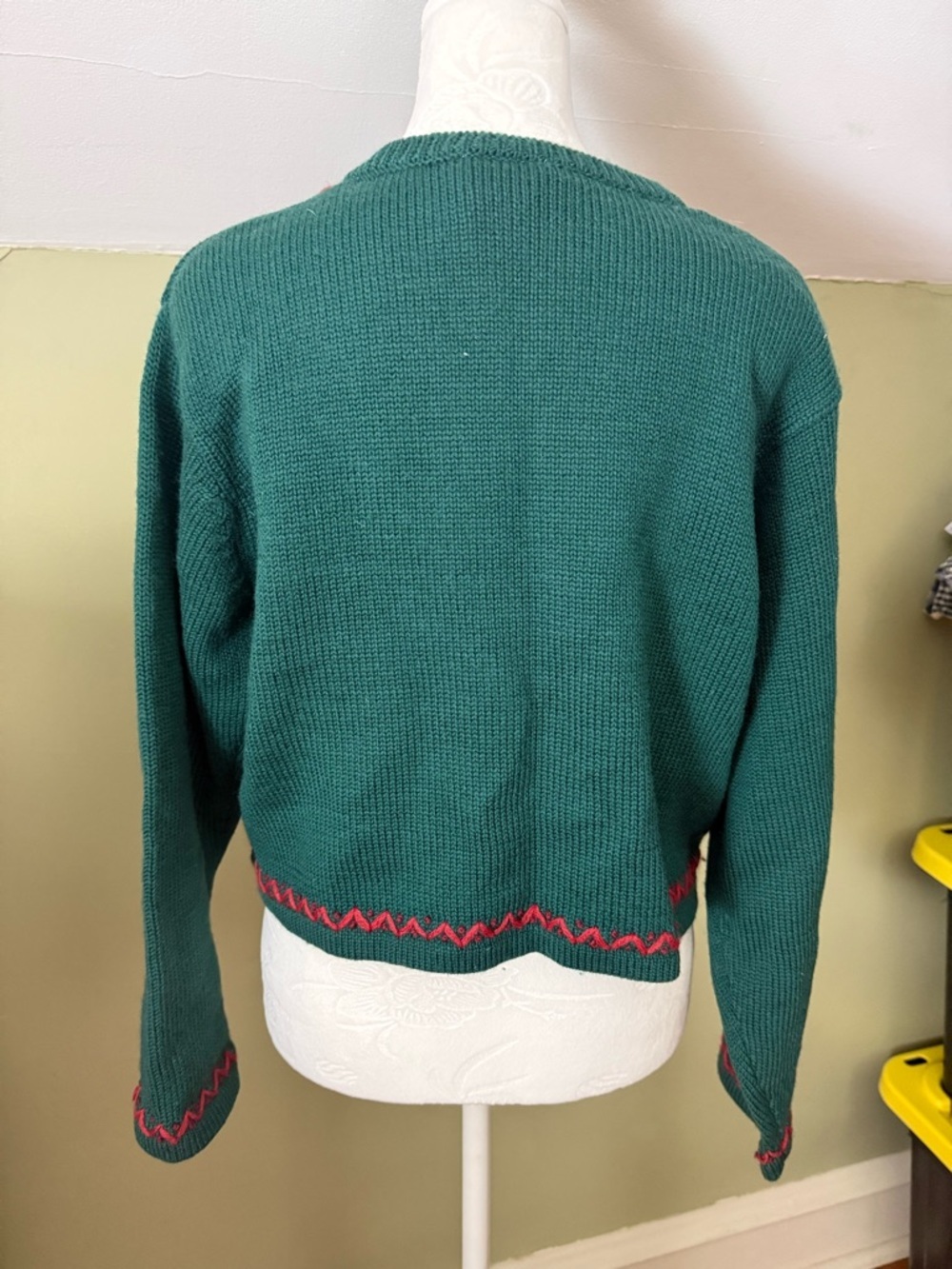 Vintage Laura Ashley Cottagecore Wool Cardigan Sweater - Picture 4 of 9